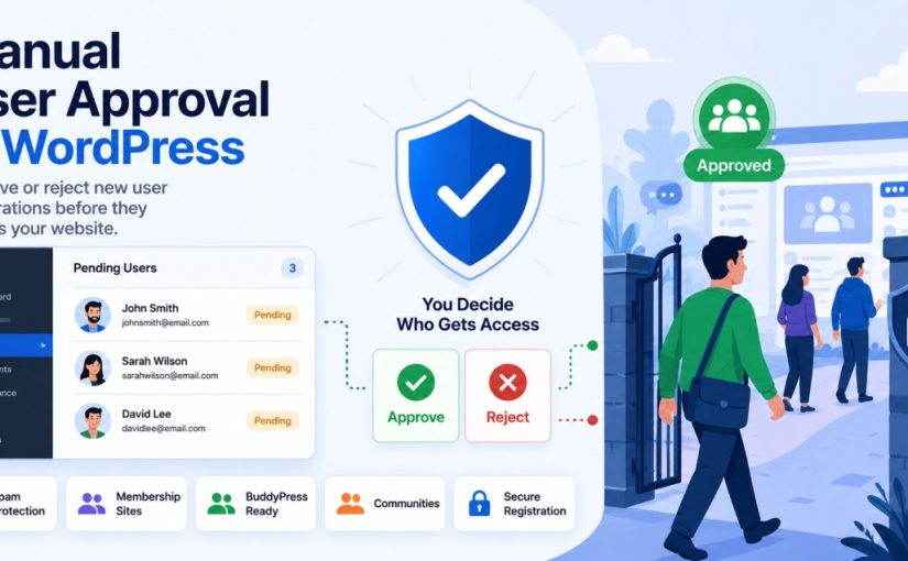 Manual User Approval in WordPress: Approve New User Registrations
