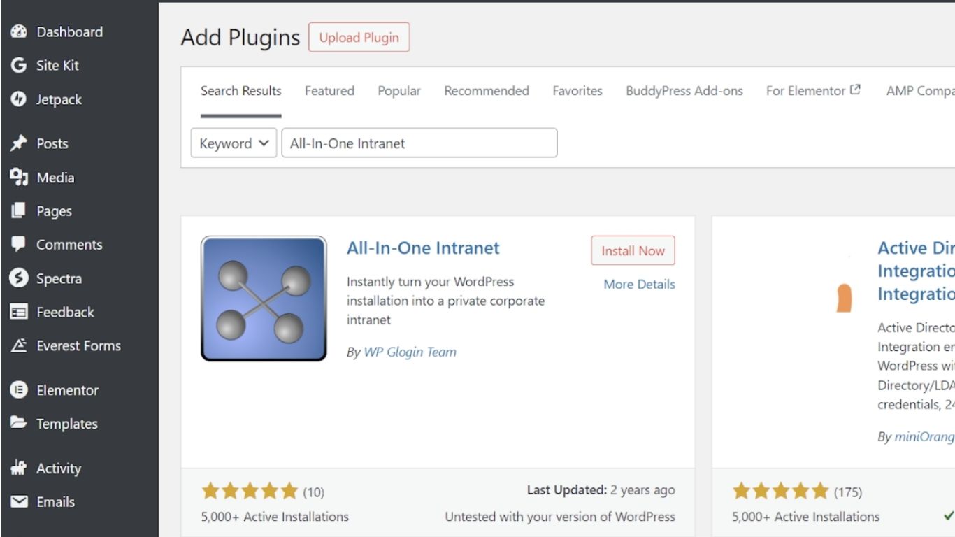 Woffice Install All-In-One Intranet Plugin